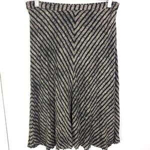 Nomadic Traders Skirt Womens M V Striping Midi Length Modest Trad Casual